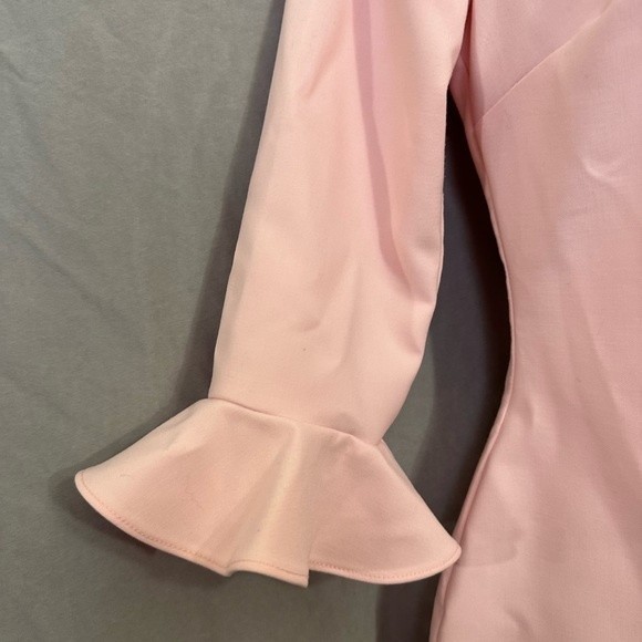 32 Likely pink dress with ruffled arm sleeves Size 4 - Picture 3 of 5
